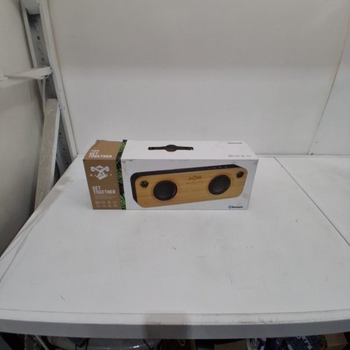 HOUSE OF MARLEY GET TOGETHER PORTABLE WIRELESS SPEAKER WITH 8 HOUR BATTERY LIFE & BLUETOOTH - BLACK/NATURAL (MODEL: EM-JA006-SBC) image 4