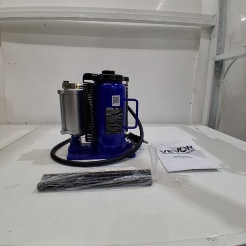 VEVOR AIR HYDRAULIC BOTTLE JACK PNEUMATIC/MANUAL HEAVY DUTY WELDED BOTTLE JACK WITH PUMP - 20TON - BLUE - (MODEL: MR8004 ) image 2