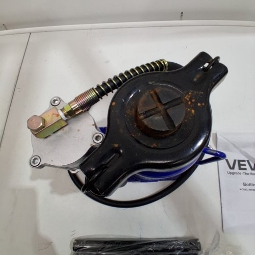 VEVOR AIR HYDRAULIC BOTTLE JACK PNEUMATIC/MANUAL HEAVY DUTY WELDED BOTTLE JACK WITH PUMP - 20TON - BLUE - (MODEL: MR8004 ) image 3