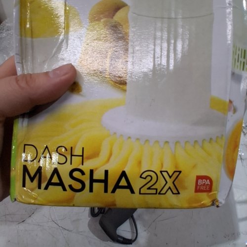 **EUROPEAN PLUG** DASH MASHA ELECTRIC IMMERSION BLENDER / POTATO MASHER - WHITE AND GRAY (STYLE: 2X) image 2