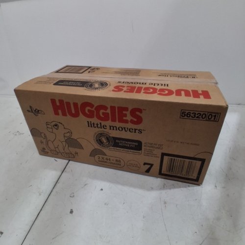 88PK HUGGIES LITTLE MOVERS BABY DIAPERS - SIZE 7 image 2