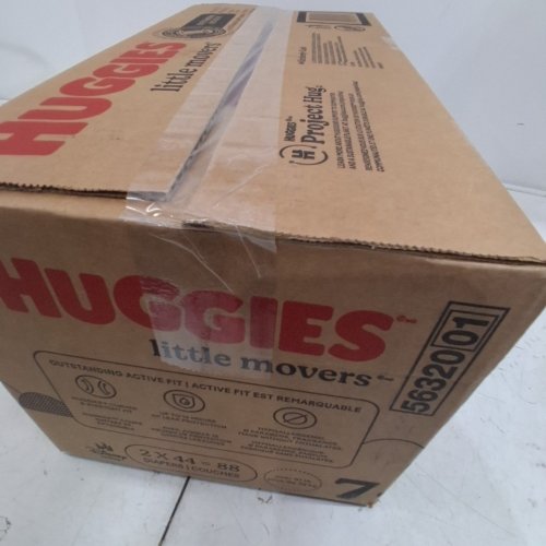 88PK HUGGIES LITTLE MOVERS BABY DIAPERS - SIZE 7 image 4