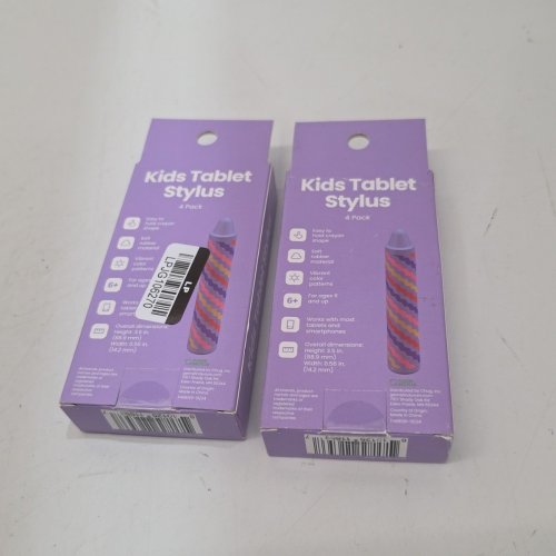 2 (4PK) KIDS GEMS CRAYON STYLE TABLET STYLUS - PURPLE image 4