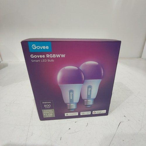 2PK GOVEE RGBWW SMART LED BULBS, COMPATIBLE WITH GOOGLE HOME, ALEXA, IFTTT, AND GOVEE HOME APP - 800LM, 2700K-6500K (MODEL: H6008) image 3