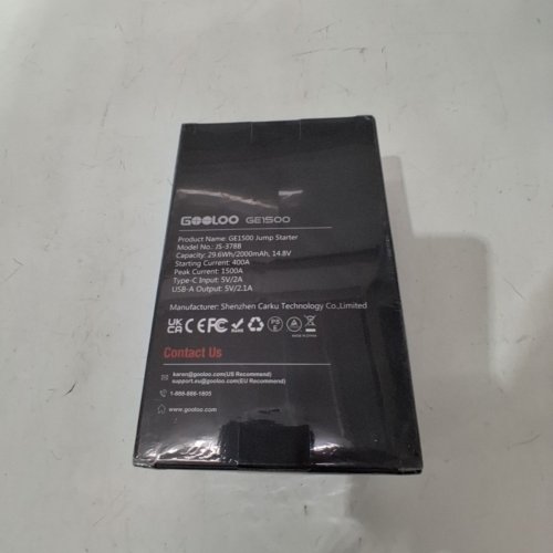 GOOLOO GE1500 PORTABLE CAR JUMP STARTER WITH QUICK CHARGE OUT - 1500A - 12V - BLACK/RED - (MODEL: JS-378B) image 3