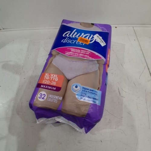 32PK ALWAYS DISCREET ADULT WOMEN INCONTINENCE UNDERWEAR, DOUBLES AS POSTPARTUM UNDERWEAR, SIZE XL - UP TO 100% BLADDER LEAK PROTECTION image 2