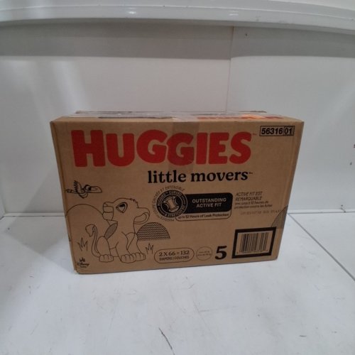 132PK HUGGIES LITTLE MOVERS DIAPERS - SIZE 5 image 3