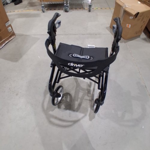 DRIVE MEDICAL NITRO SPRINT FOLDING ROLLATOR WALKER WITH SEATING - BLACK (MODEL: 102662BK-T) image 3
