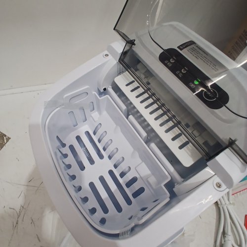 EUHOMY COUNTERTOP ICE MAKER MACHINE WITH HANDLE, BASKET AND SCOOP - MAKES 26LBS PER DAY - WHITE (MODEL: IM001-BWH-CAEH) image 5