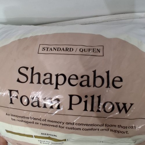 THRESHOLD MACHINE WASHABLE MEDIUM MICROGEL DOWN ALTERNATIVE BED PILLOW - QUEEN - WHITE image 4