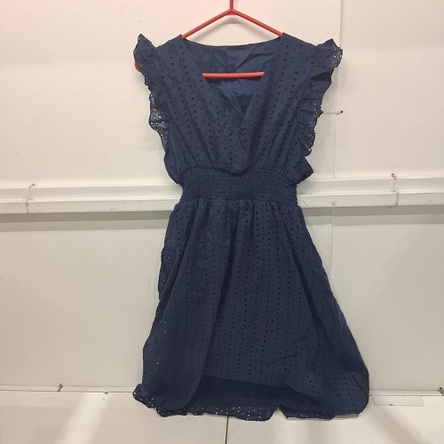 WOMEN'S EYELET DRESS - EXTRA LARGE - NAVY - (STYLE: A09) image 2