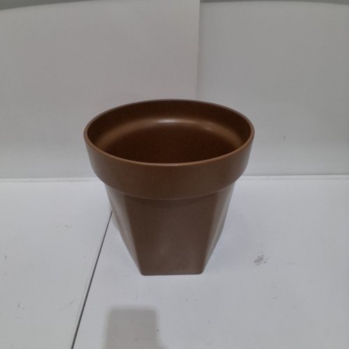 HEARTH & HAND WITH MAGNOLIA CERAMIC PLANTER - 11" H - BROWN image 3