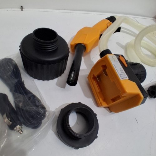 CORDLESS AUTO-STOP FUEL TRANSFER PUMP - COMPATIBLE WITH DEWALT 20V & MILWAUKEE 18V - YELLOW (MODEL: FN401) image 4