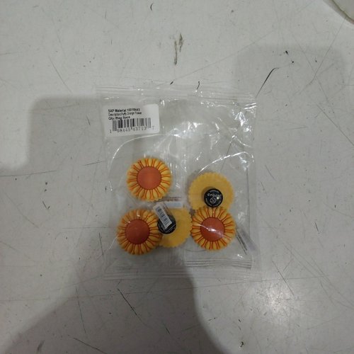 5PK CROCS PUFFY FLOWER SHOE CHARMS - ORANGE image 2