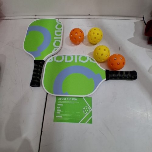 6PC PICKLEBALL PADDLES SET WITH BALLS - GREEN (MODEL: PKB002) image 3