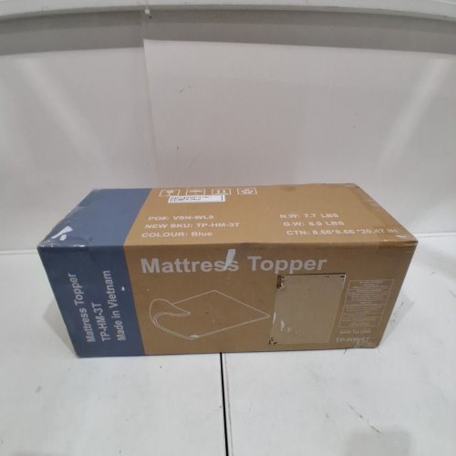 EDX MEMORY FOAM MATTRESS TOPPER COOLING GEL PAD - 3" - TWIN - WHITE/BLUE (MODEL: EL-CA-TP-HM / TP-HM-3T) image 4