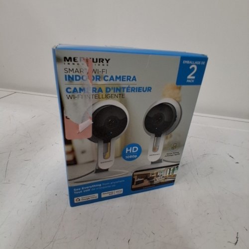 2PK MERKURY SMART WI-FI INDOOR CAMERA - 1080P HD - WHITE image 4