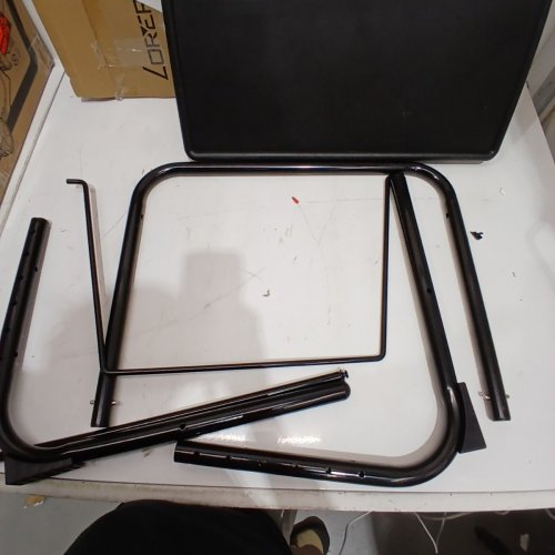 LORYERGO FOLDABLE TV TRAY TABLE WITH CUPHOLDER, 3 TILT AND 6 HEIGHT SETTINGS, FOR SOFA OR BED, 20.4" X 15.5" X 20.8" - 28" - BLACK (MODEL:‎ LETT01B) image 3