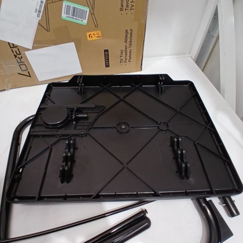 LORYERGO FOLDABLE TV TRAY TABLE WITH CUPHOLDER, 3 TILT AND 6 HEIGHT SETTINGS, FOR SOFA OR BED, 20.4" X 15.5" X 20.8" - 28" - BLACK (MODEL:‎ LETT01B) image 5