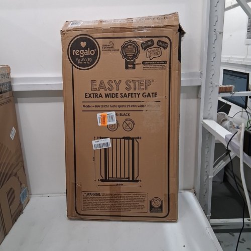 REGALO EASY STEP EXTRA WIDE SAFETY GATE - 29-49" X 30" - BLACK (MODEL: 1164 EB DS) image 4
