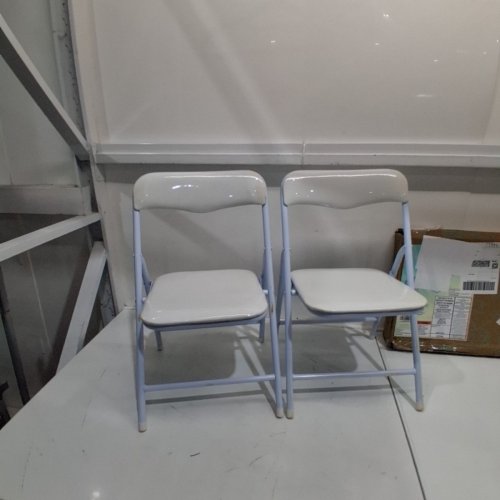 2PC HERITAGE KIDS FOLDING CHAIRS - 10" X 12.13" X 20" - WHITE (MODEL: NK660621) image 2