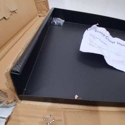 BJADE STOVE COVER BOARD WITH ANTI SLIP FEET - 30" X 22" X 3" - BLACK image 4
