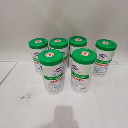 6PK CLOROX HEALTHCARE HYDROGEN PEROXIDE DISINFECTING WIPES - 95 PER PACK - 570 WIPES TOTAL image 2