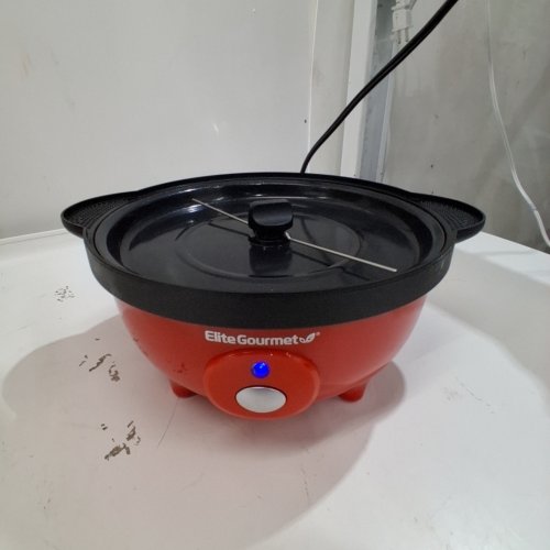 ELITE GOURMET AUTOMATIC STIRRING POPCORN MAKER WITH BUILT-IN BOWL - 3QT - RED (MODEL: EPM330R) image 2