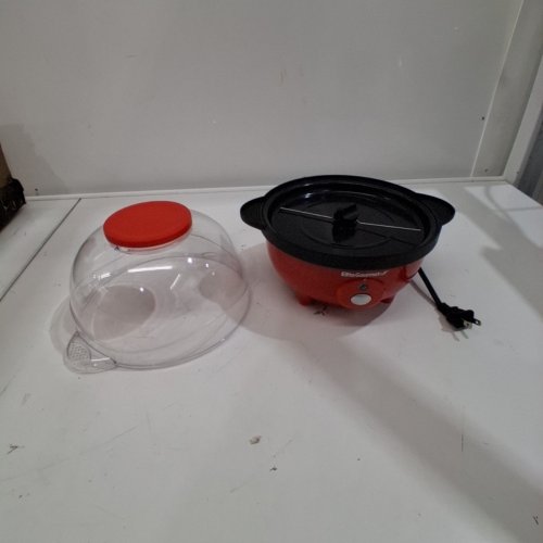 ELITE GOURMET AUTOMATIC STIRRING POPCORN MAKER WITH BUILT-IN BOWL - 3QT - RED (MODEL: EPM330R) image 3