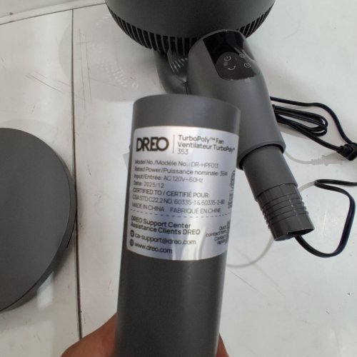 DREO OSCILLATING STANDING FAN WITH 90° ROTATION, DC MOTOR, 8+H SPEEDS, 3 MODES AND ADJUSTABLE HEIGHT - 42" - GREY (MODEL: DR-HPF013) image 5