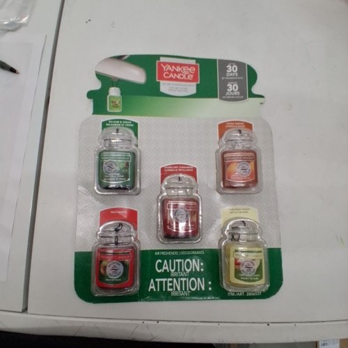 5PK YANKEE CANDLE CAR AIR FRESHENER - BALSAM/CINNAMON/PUMPKIN/MACINTOSH/COOKIE image 2
