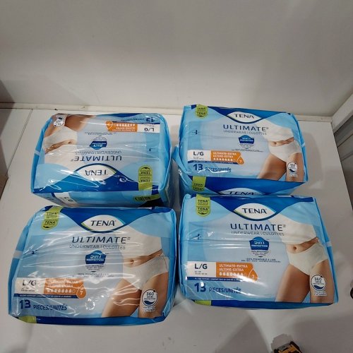 52PK WOMENS TENA PROTECTIVE ADULT INCONTINENCE UNDERWEAR - LARGE - WHITE image 3