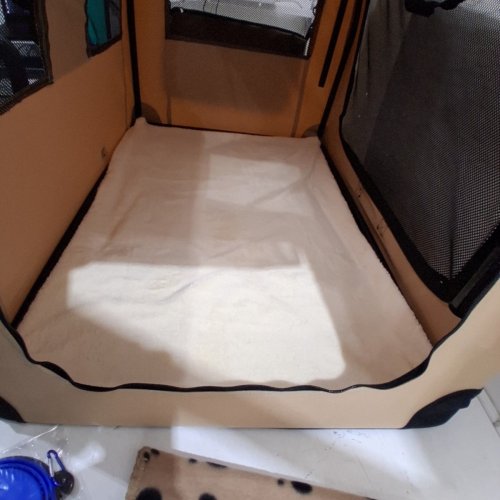 PETPRSCO SOFT COLLAPSIBLE DOG CRATE - 40" - BEIGE image 4