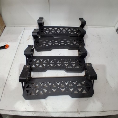 4PC BLACK METAL AUTOMOTIVE RUNNING BOARDS - APPROX. 16" X 5" EACH - BLACK image 2