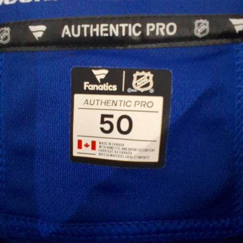 FANATICS AUTHENTIC PRO TORONTO MAPLE LEAFS HOCKEY JERSEY - WILLIAM NYLANDER #8 - 50 (MEDIUM)- BLUE / WHITE image 3
