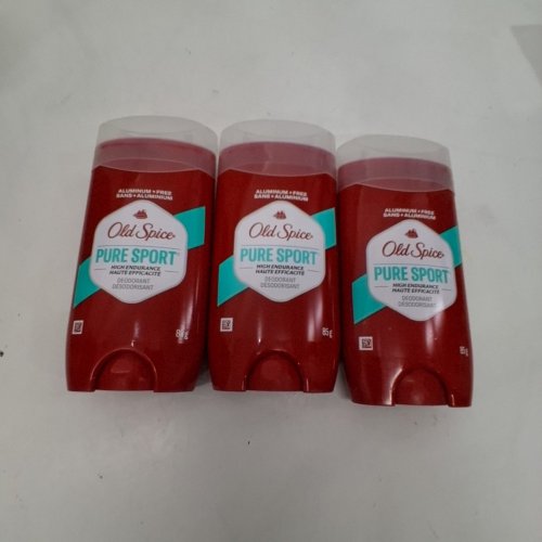 3PK OLD SPICE PURE SPORT HIGH ENDURANCE MENS DEODORANT -85G/EACH image 2