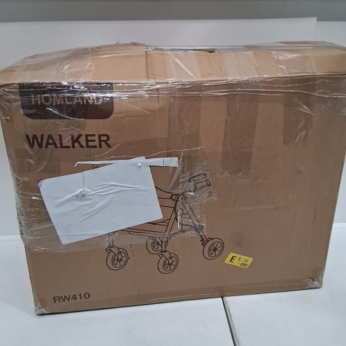 HOMLAND LIGHTWEIGHT ADJUSTABLE HEIGHT FOLDING 4 WHEEL ROLLATOR WALKER - 33'' - 41'' - 350LBS CAP - RED (MODEL: RW410-RD) image 8
