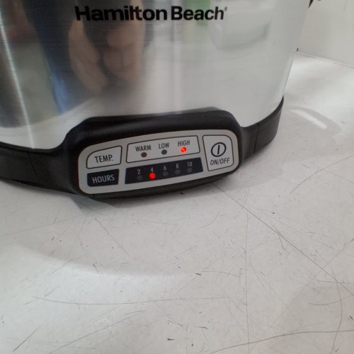 HAMILTON BEACH 6-QUART PROGRAMMABLE OVAL SLOW COOKER - STAINLESS STEEL - (33463) image 2