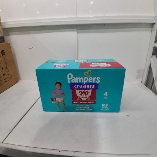 108PK PAMPERS CRUISERS 360 DEGREES 100% LEAKPROOF FIT DIAPERS - SIZE 4 (23LB - 37LB) image 2