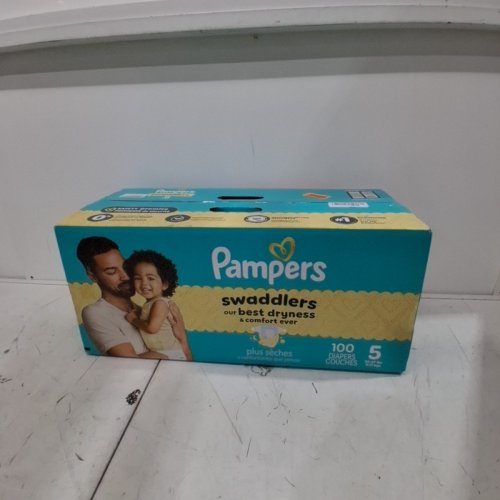 100PK PAMPERS SWADDLERS PULL-ON DIAPERS - SIZE 5 image 2