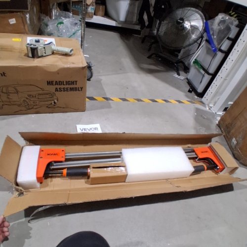 2PK VEVOR BAR CLAMPS FOR WOODWORKING - 38" X 6" X 2" - 1500LBS LIMIT - ORANGE AND SILVER (MODEL: F1500-30-2P) image 3
