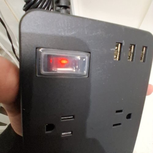 KEBEN WATERPROOF HEAVY DUTY SURGE PROTECTOR - (1)USB-A/(2)USB-C/(4) PLUG - BLACK - (MODEL: EX-104U-02) image 2