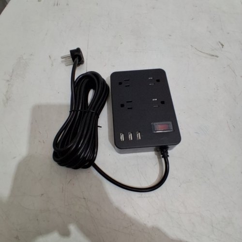 KEBEN WATERPROOF HEAVY DUTY SURGE PROTECTOR - (1)USB-A/(2)USB-C/(4) PLUG - BLACK - (MODEL: EX-104U-02) image 3
