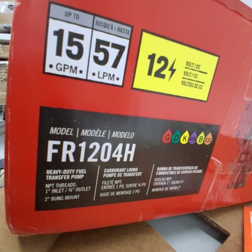 FILL-RITE 12 VOLT DC FUEL TRANSFER PUMP - 15GPM (MODEL: FR1204H) image 2