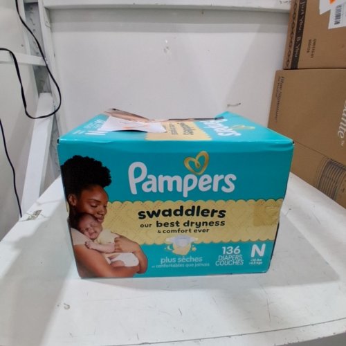 136PK PAMPERS SWADDLERS DIAPERS - NEWBORN SIZE image 2