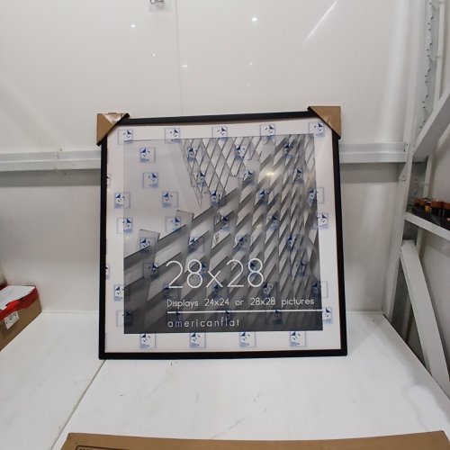 AMERICANFLAT MULTI-OPENING PICTURE FRAME - 28" X 28"; DISPLAYS 24" X 24" OR 28" X 28" PICTURES - BLACK image 2