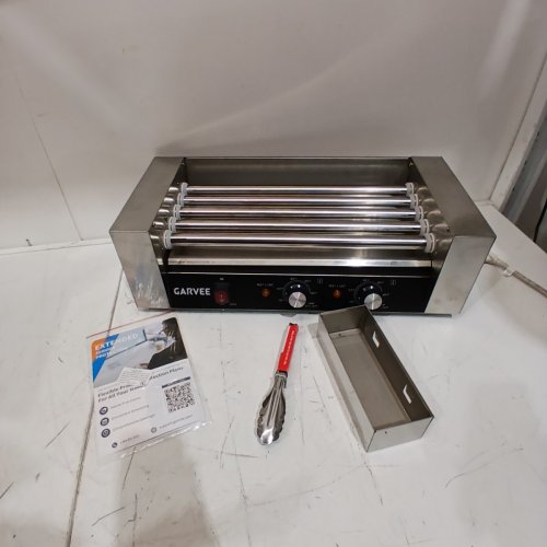 GARVEE HOTDOG GRILL WITH 5 ROLLERS - 750W 110-120 V - STAINLESS STEEL/BLACK (MODEL: HT-05) image 3