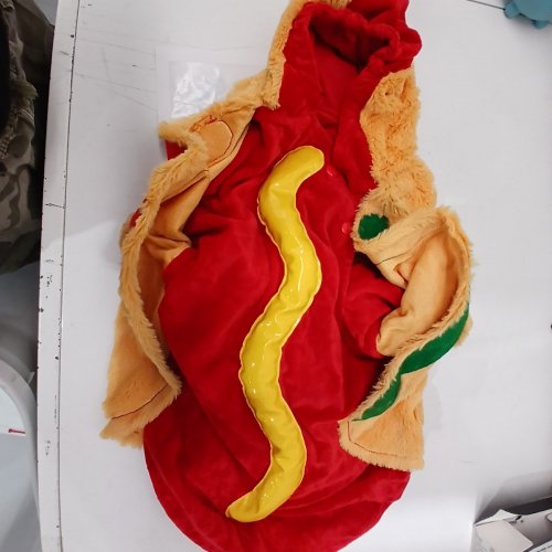 BABY PALAMON ONE-PIECE HOTDOG COSTUME - 0-6 MONTHS - BROWN/RED/GREEN/YELLOW image 2