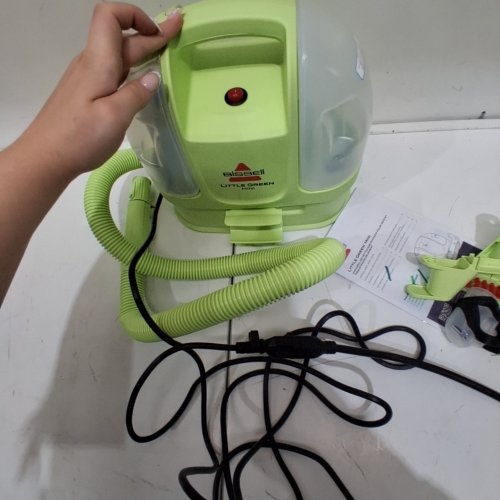 BISSELL LITTLE GREEN MINI CORDED PORTABLE CARPET AND UPHOLSTERY DEEP CLEANER WITH SELF-CLEANING TOUGH STAIN TOOL, HYDRORINSE TOOL AND A 8OZ LITTLE GREEN FORMULA, 4075B image 2