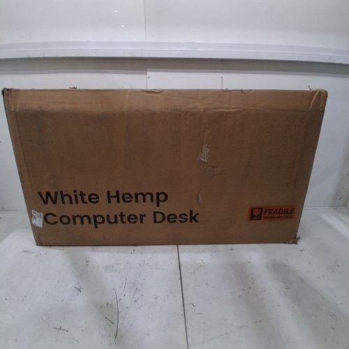 SEDETA REVERSIBLE L-SHAPED CORNER COMPUTER DESK WITH LED AND HEMP FABRIC DRAWERS - 47" X 18" X 29" - WHITE - (MODEL: AJ-DJ504085_3) image 10